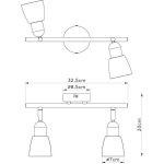 FE401-2 spot lampa 2xE14 FORMA CORMEL