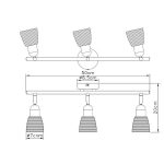 FE401-3 spot lampa 3xE14 FORMA CORMEL