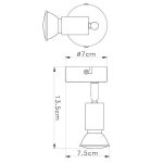 FG101-1 Zidna spot lampa 1xGU10 FORMA CORMEL