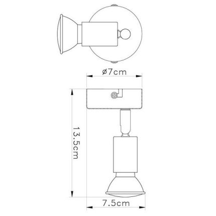 FG101-1 Zidna spot lampa 1xGU10 FORMA CORMEL