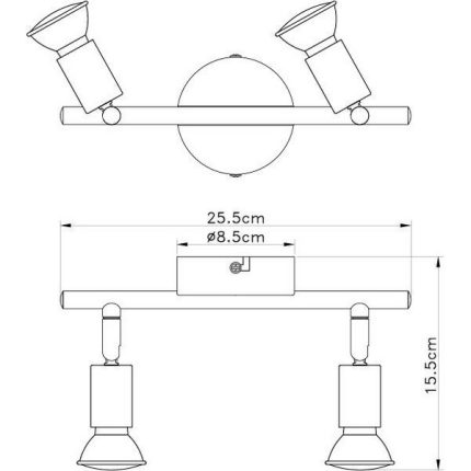 FG101-2 Spot lampa 2xGU10 FORMA CORMEL