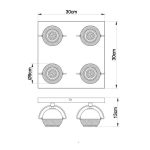 FG104-4K Spot lampa 4xGU10 FORMA CORMEL