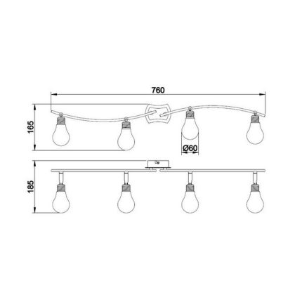 FG905-4 Spot lampa 4xG9 FORMA CORMEL