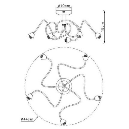 FG90X-5P Spot lampa 5xG9 FORMA CORMEL