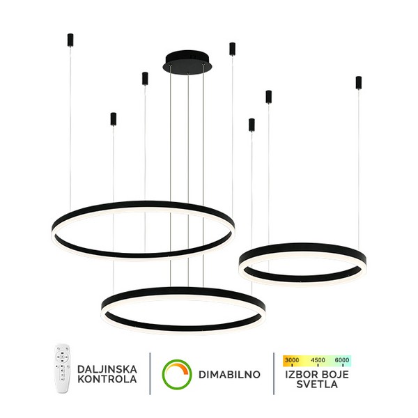 LED viseća lampa F2047-130C BK-Cormel-FORMA LED viseća lampa F2047-130C BK-Cormel-FORMA