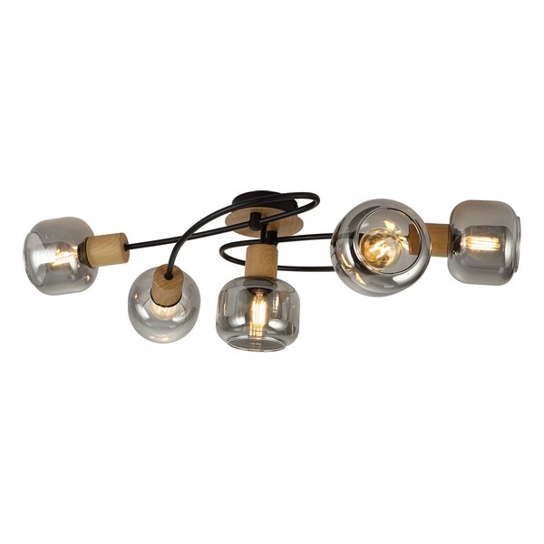 Plafonska lampa FE408-5 BK+WD-Cormel-FORMA Plafonska lampa FE408-5 BK+WD-Cormel-FORMA