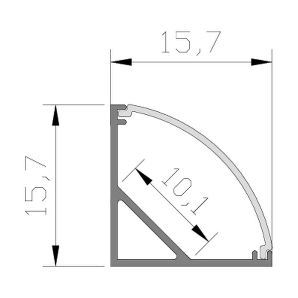 Aluminijumski profil AL601 SV ugaoni-Cormel-FORMA Aluminijumski profil AL601 SV ugaoni-Cormel-FORMA